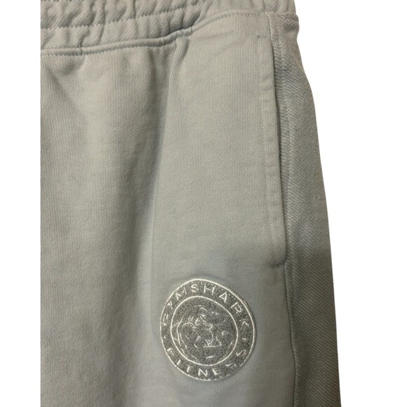 Gymshark Women's Sz M Oversized Cargo Legacy Fleece Joggers Logo Grayish Blue - Picture 3 of 6